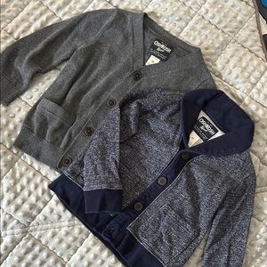 OshKosh B'gosh Gray and Navy Cardigans